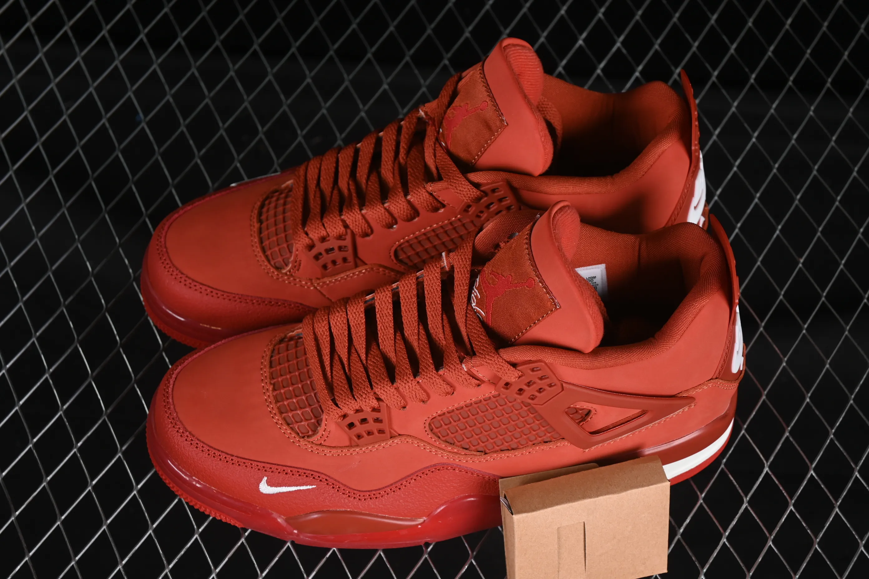 All categories Air Jordan Jordan series basketball shoes Air Jordan 4 cost-effective version Nigel Sylvester x Air Jordan 4 OG "Brick By Brick" AJ4 Joe 4 orange brown HF4340-800